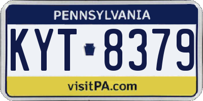 PA license plate KYT8379