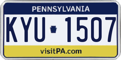 PA license plate KYU1507