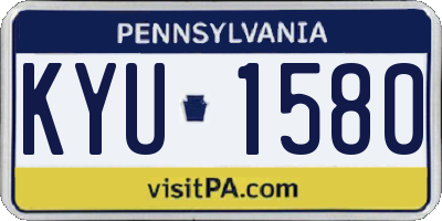 PA license plate KYU1580