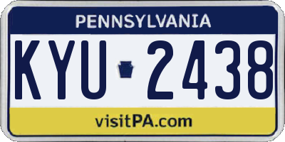 PA license plate KYU2438