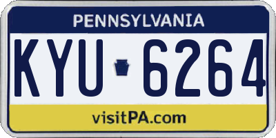 PA license plate KYU6264