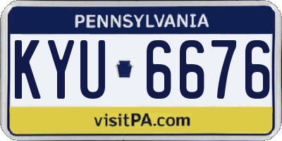 PA license plate KYU6676
