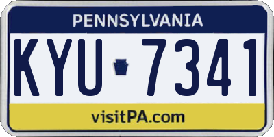PA license plate KYU7341