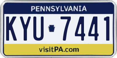 PA license plate KYU7441
