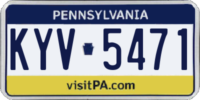 PA license plate KYV5471