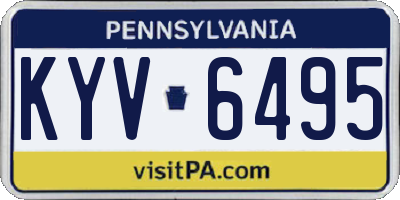 PA license plate KYV6495
