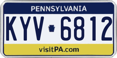 PA license plate KYV6812