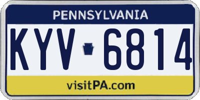 PA license plate KYV6814