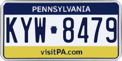 PA license plate KYW8479