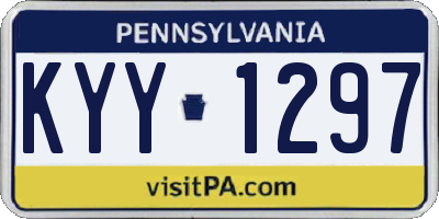 PA license plate KYY1297
