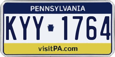 PA license plate KYY1764
