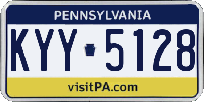 PA license plate KYY5128