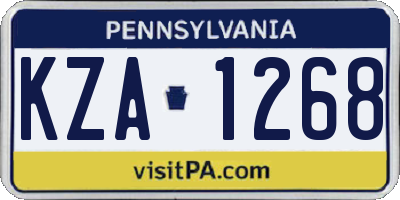 PA license plate KZA1268