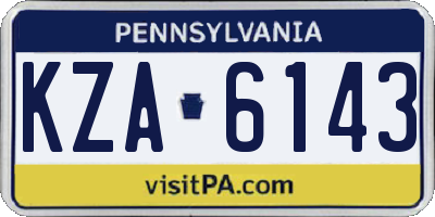 PA license plate KZA6143