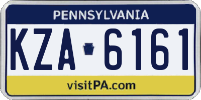 PA license plate KZA6161