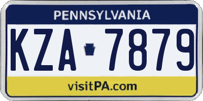 PA license plate KZA7879