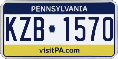 PA license plate KZB1570