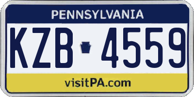 PA license plate KZB4559