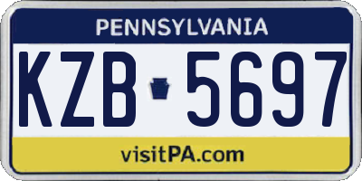 PA license plate KZB5697
