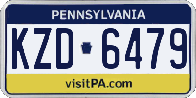 PA license plate KZD6479