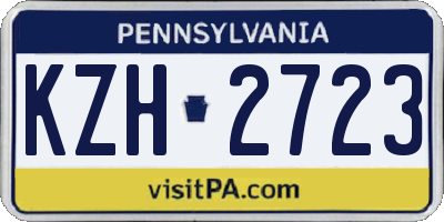 PA license plate KZH2723