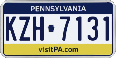 PA license plate KZH7131