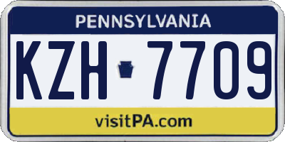 PA license plate KZH7709