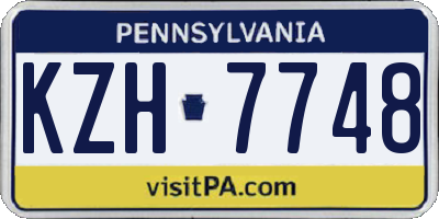 PA license plate KZH7748