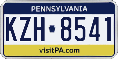 PA license plate KZH8541