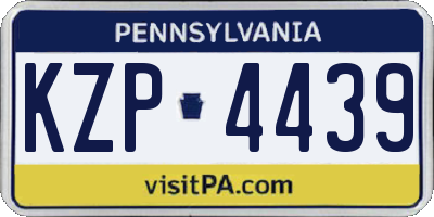 PA license plate KZP4439