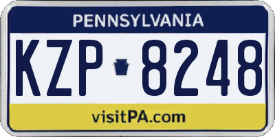 PA license plate KZP8248