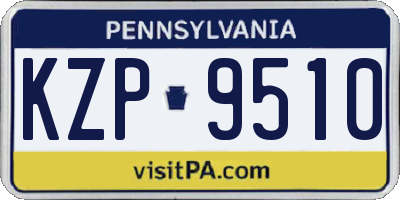 PA license plate KZP9510