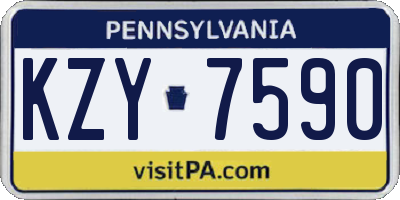 PA license plate KZY7590