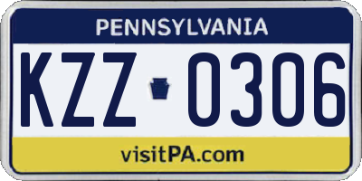 PA license plate KZZ0306