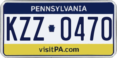 PA license plate KZZ0470