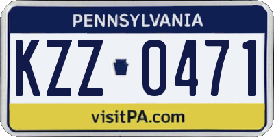 PA license plate KZZ0471