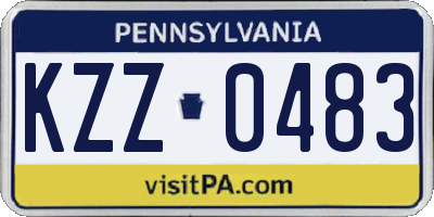PA license plate KZZ0483