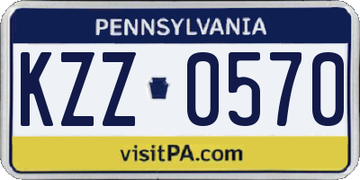 PA license plate KZZ0570