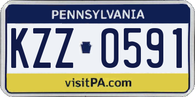 PA license plate KZZ0591