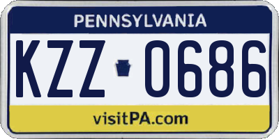 PA license plate KZZ0686