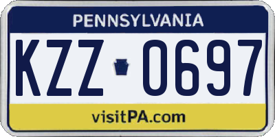 PA license plate KZZ0697