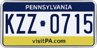 PA license plate KZZ0715