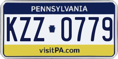 PA license plate KZZ0779