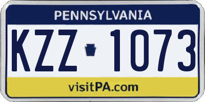 PA license plate KZZ1073