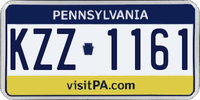 PA license plate KZZ1161
