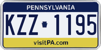 PA license plate KZZ1195