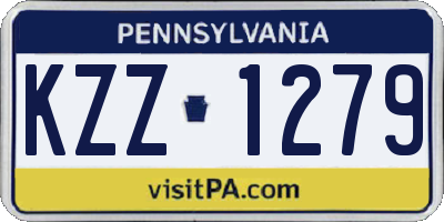 PA license plate KZZ1279