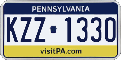 PA license plate KZZ1330