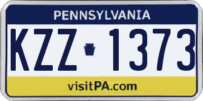 PA license plate KZZ1373