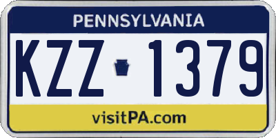 PA license plate KZZ1379